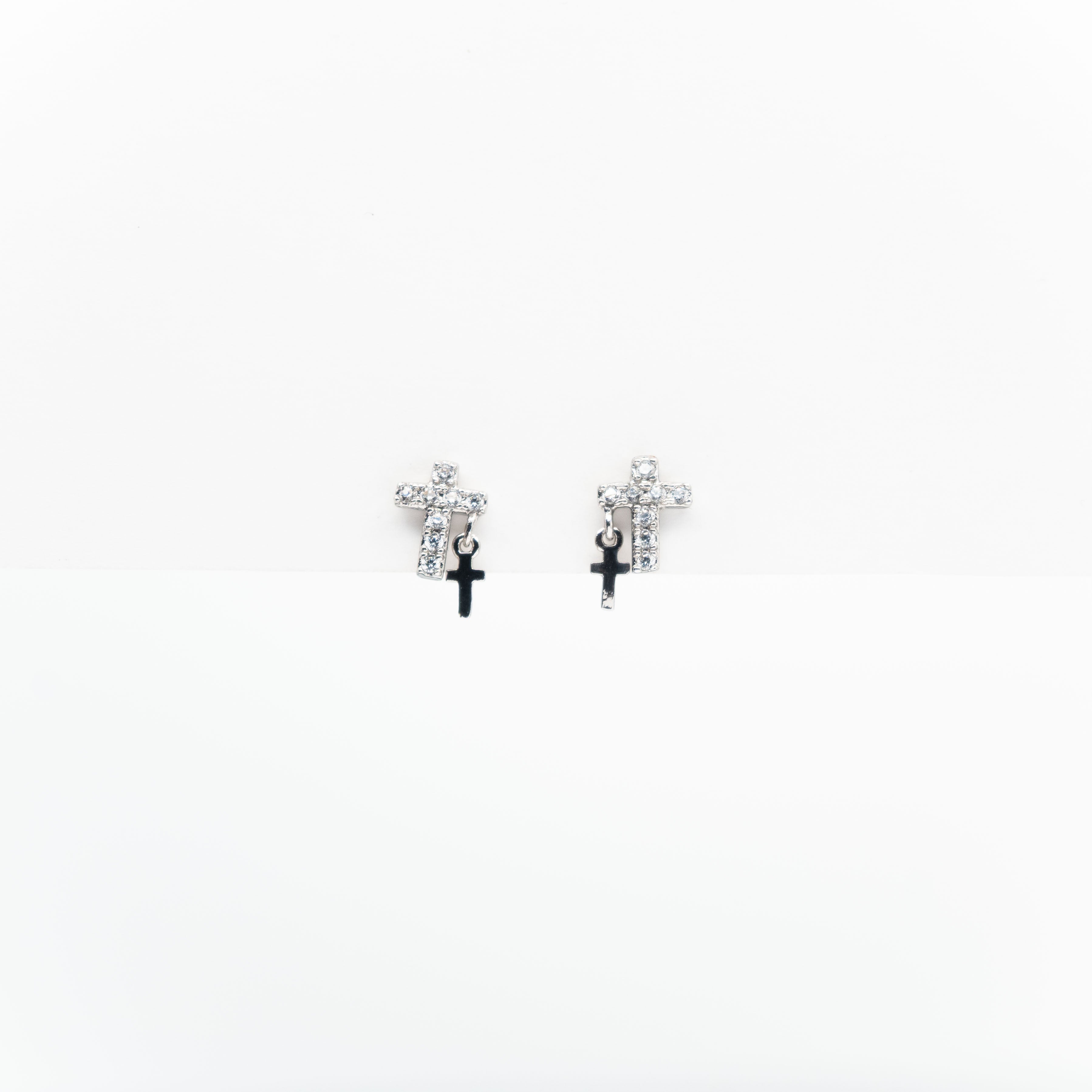 Aretes De Cruces Con Strass