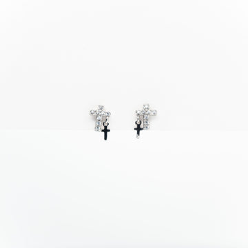 Aretes De Cruces Con Strass