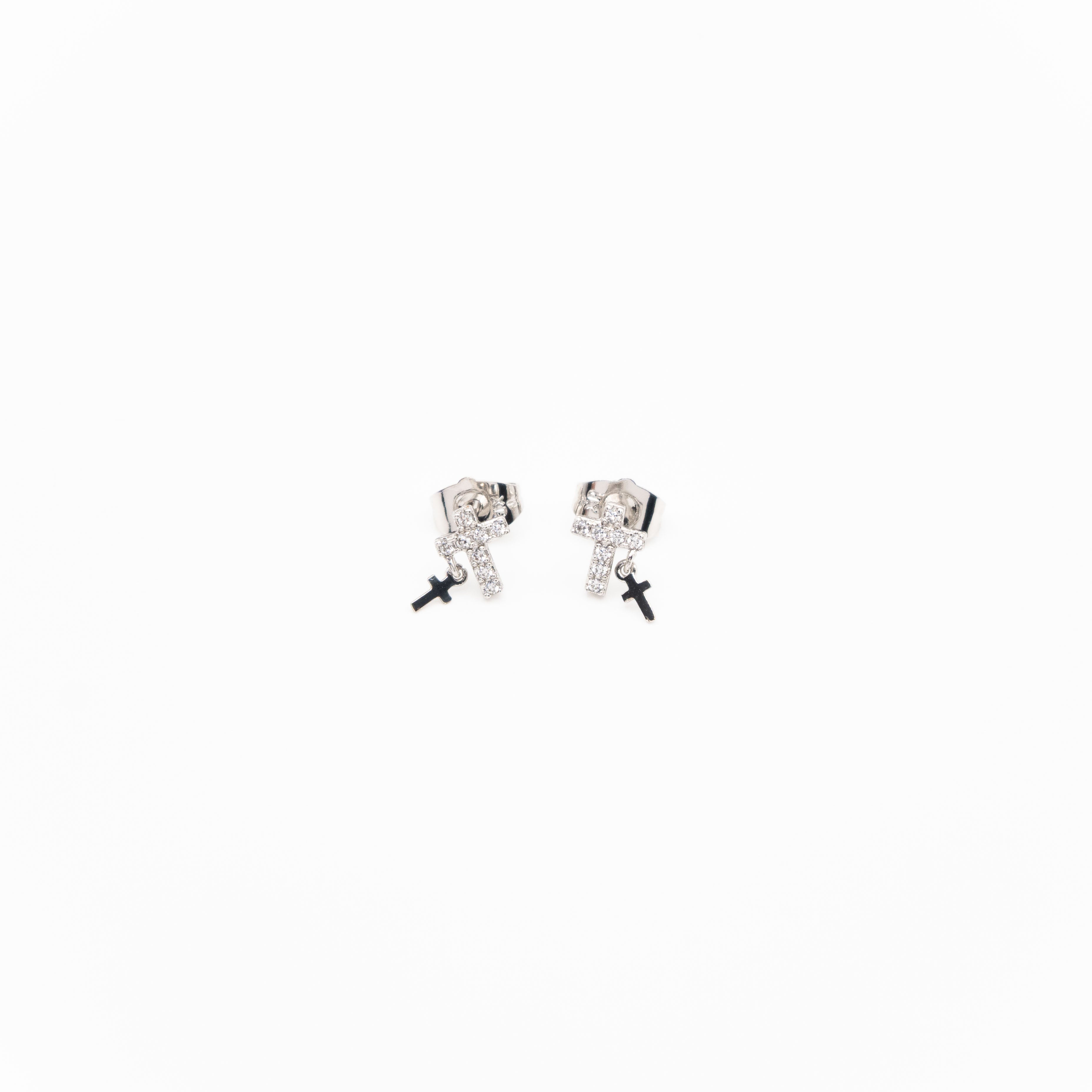 Aretes De Cruces Con Strass