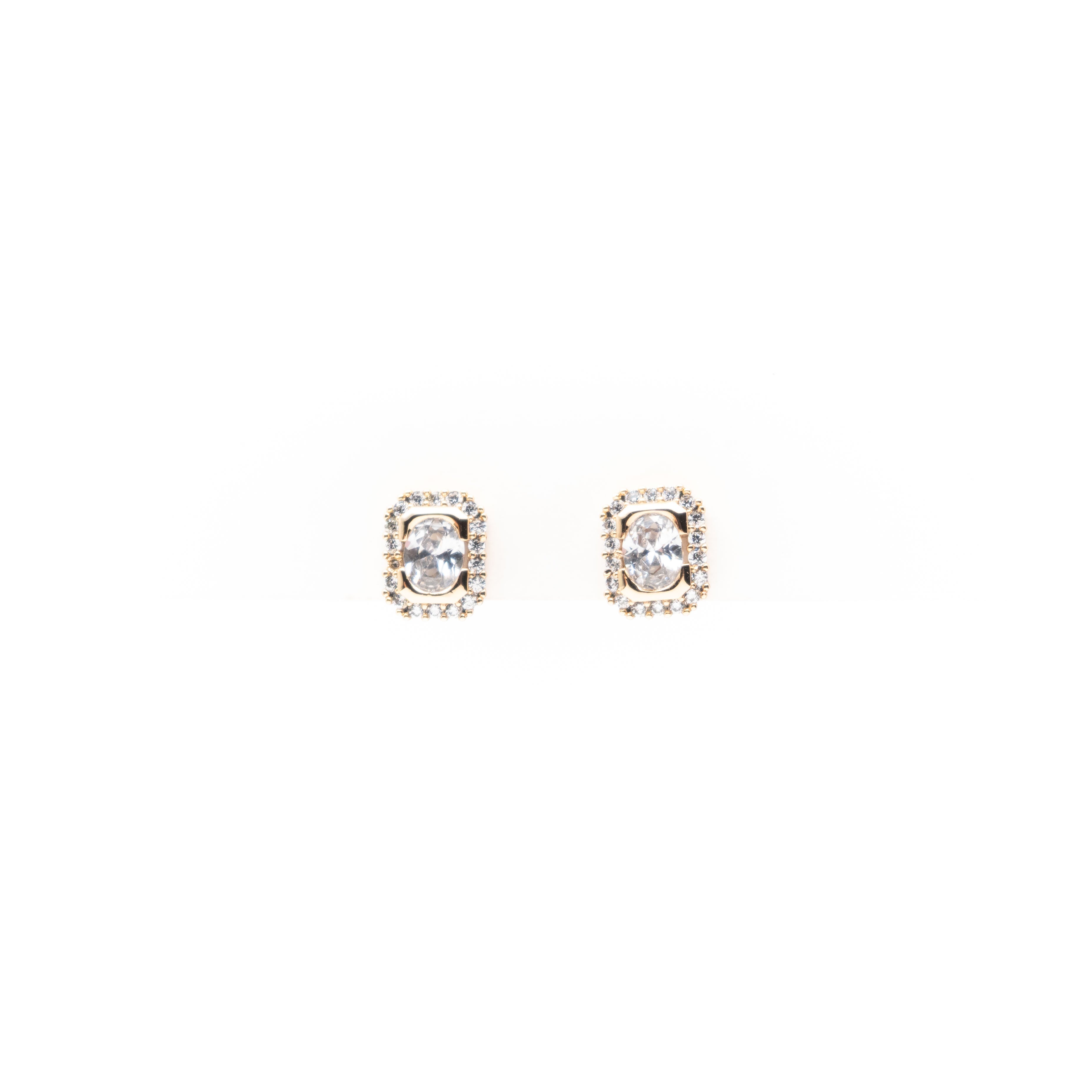 Aretes Cuadrados De Circonia