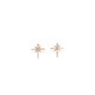 Aretes De Cruz Strass