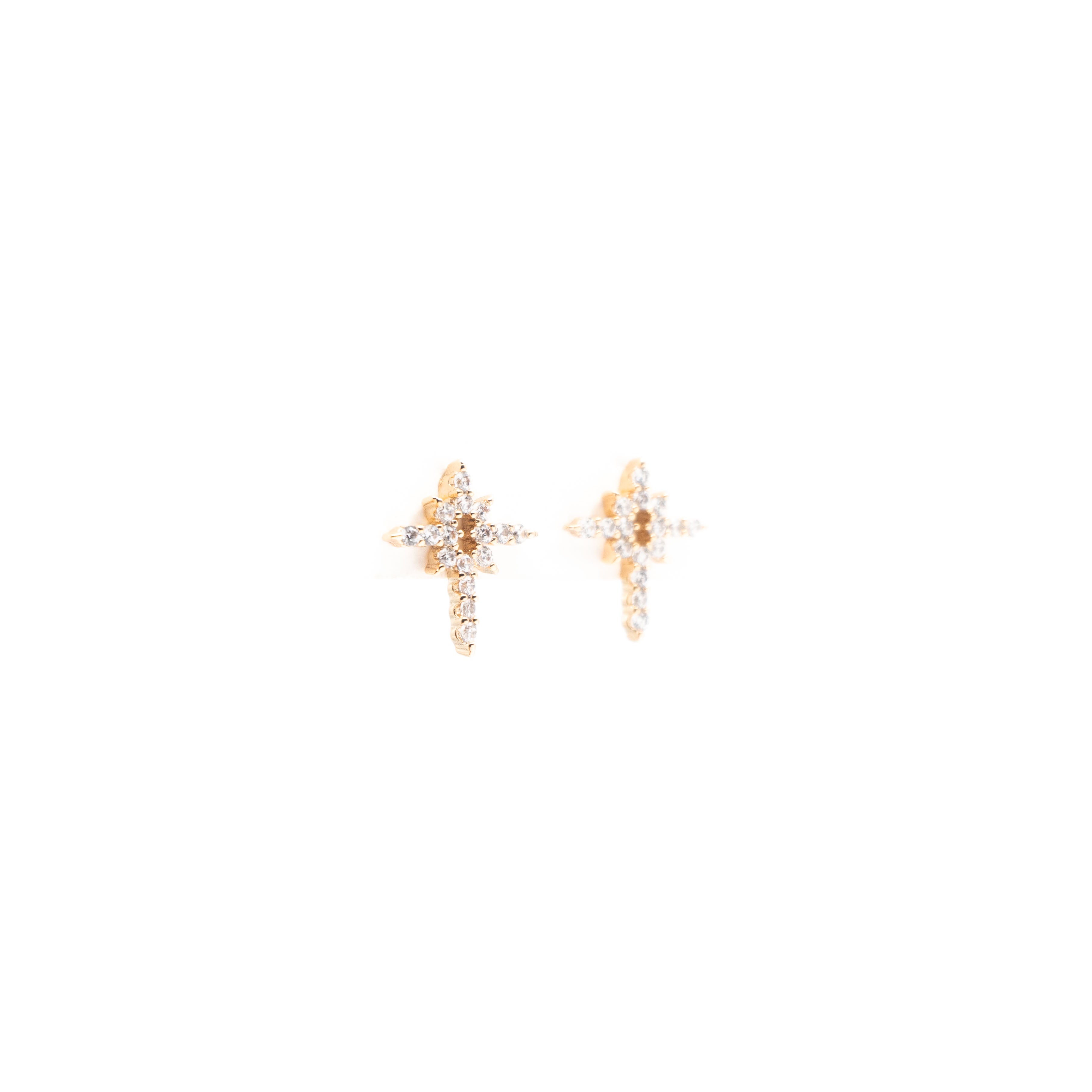 Aretes De Cruz Strass