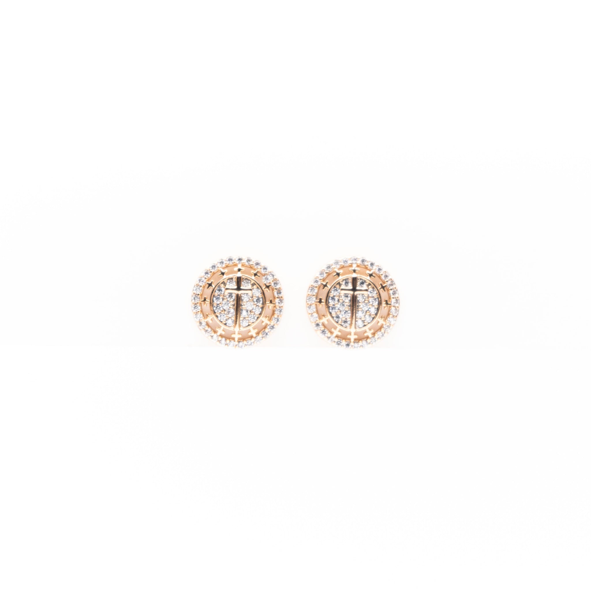 Aretes Circulares De Cruz