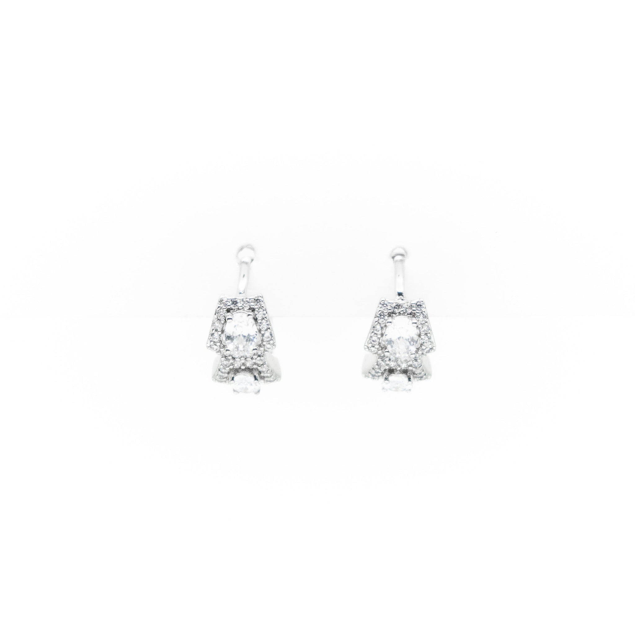 Aretes De Argolla Con Strass
