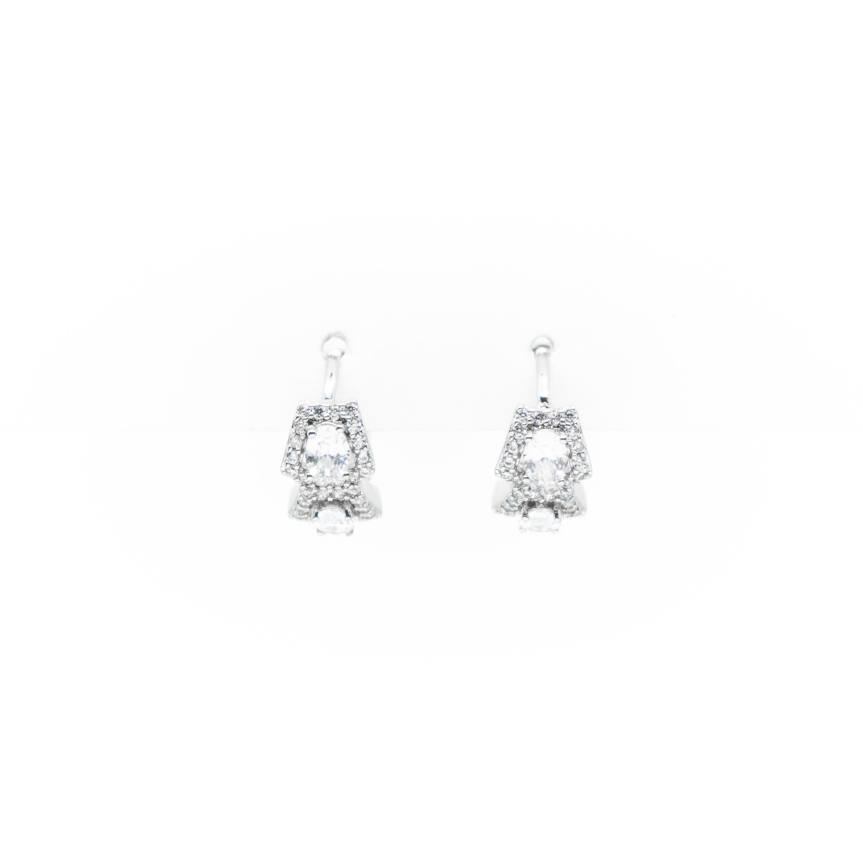 Aretes De Argolla Con Strass
