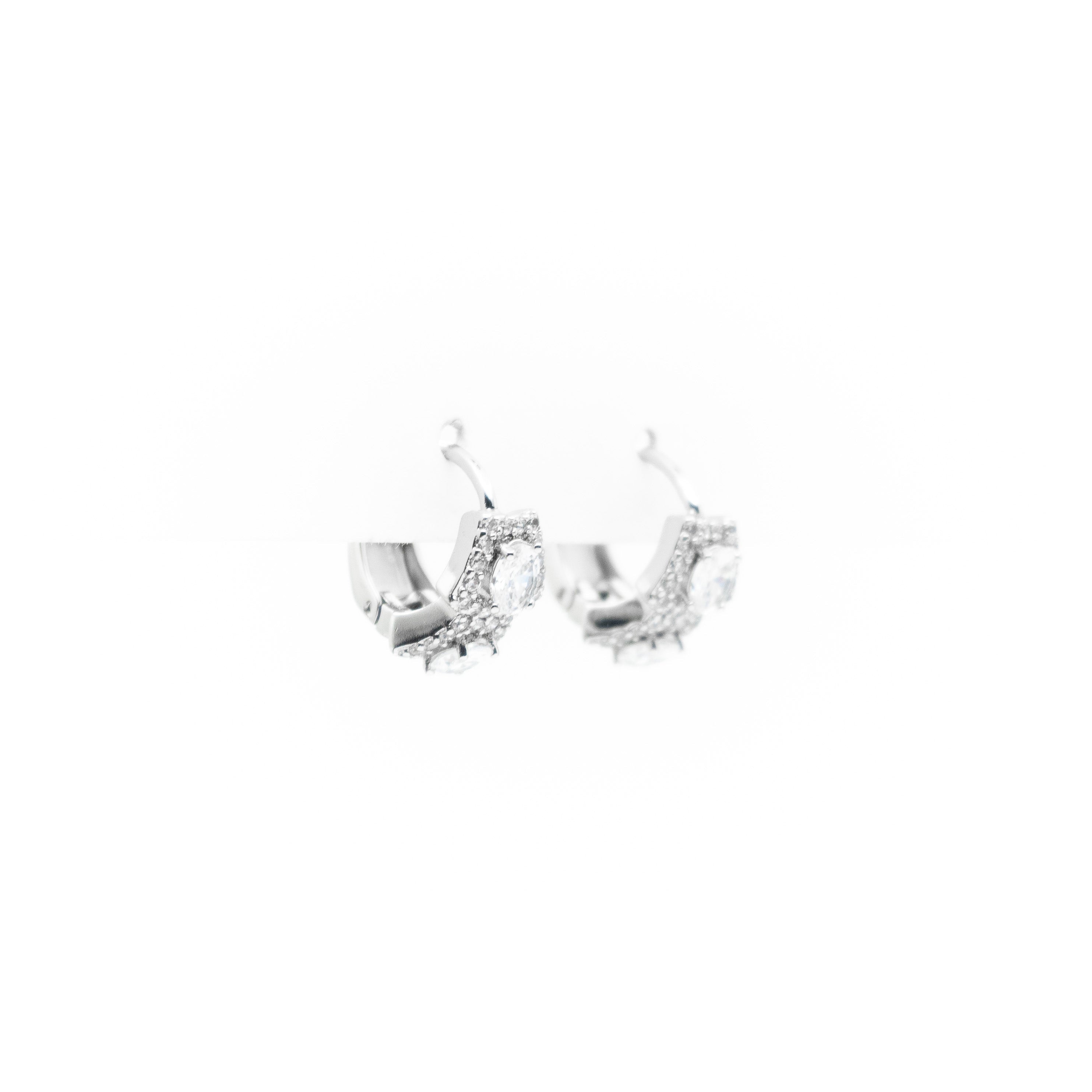 Aretes De Argolla Con Strass