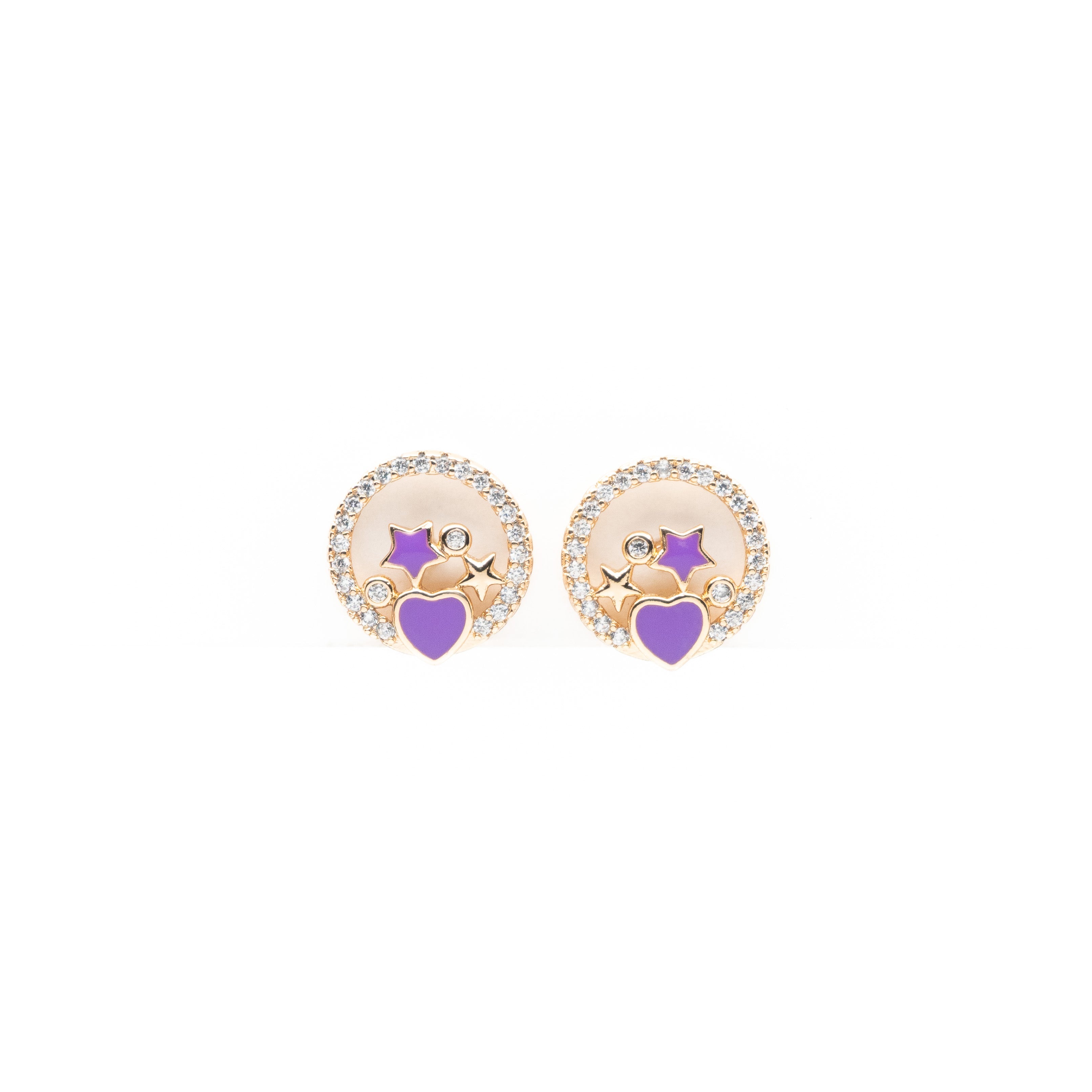 Aretes Corazones Y Estrellas