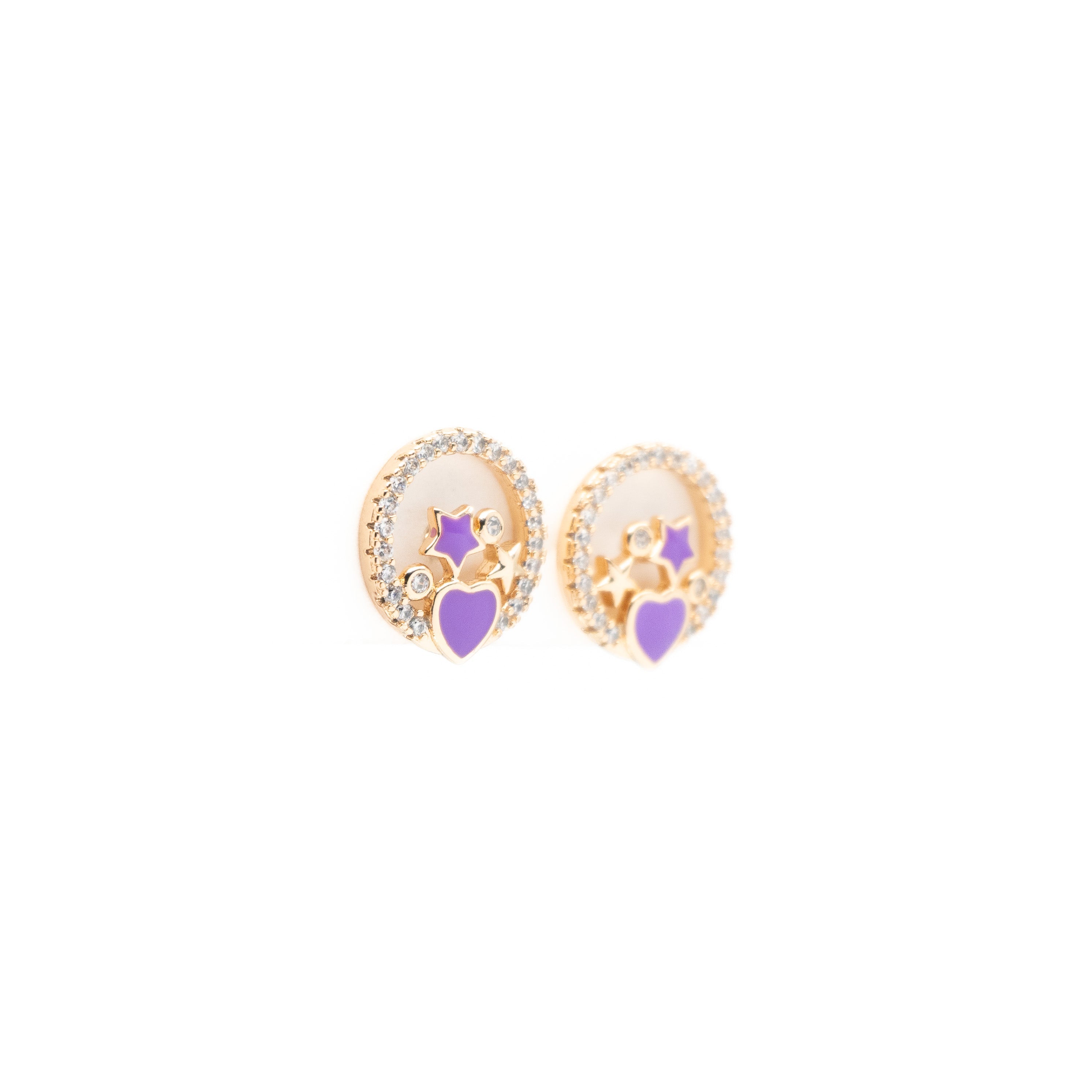 Aretes Corazones Y Estrellas