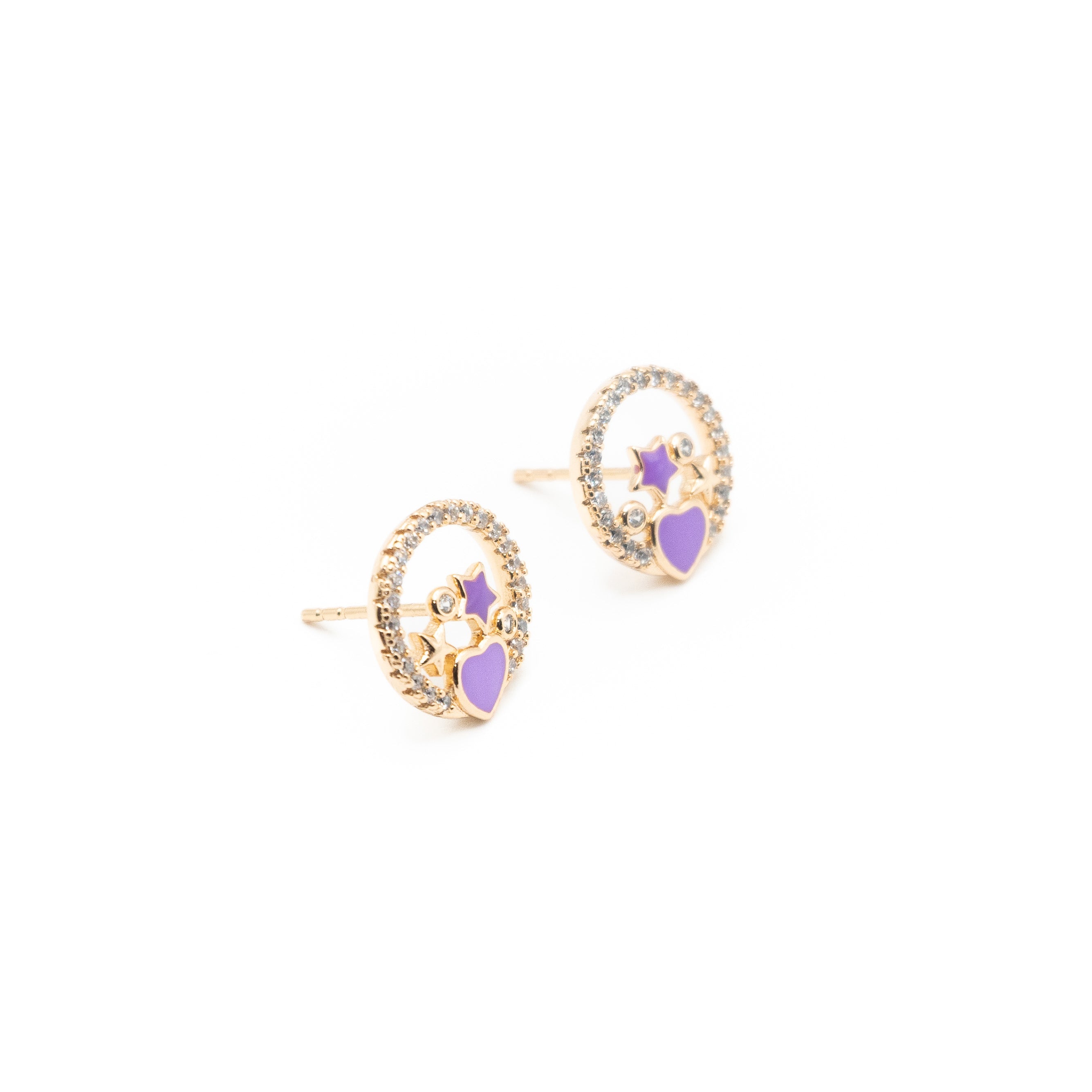 Aretes Corazones Y Estrellas