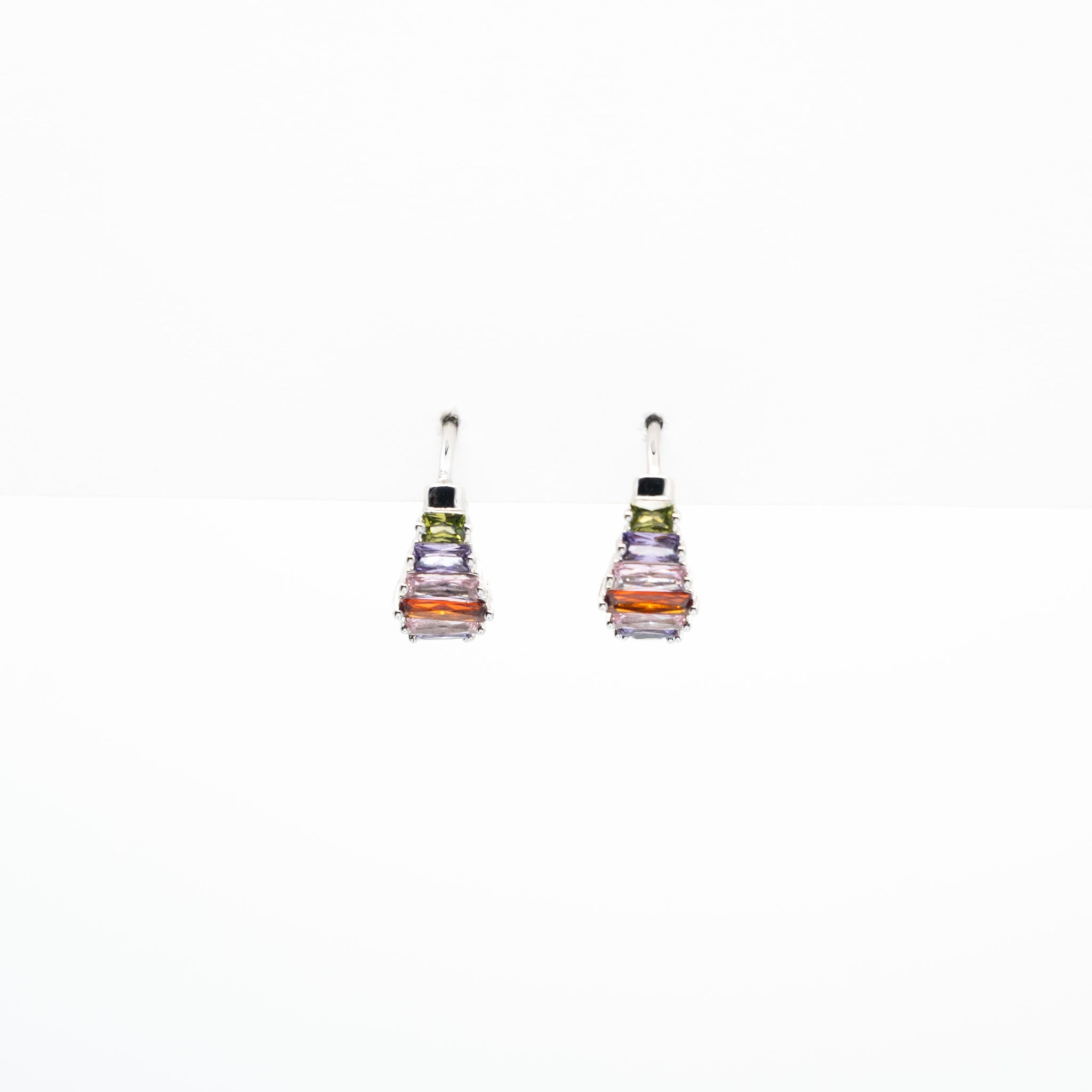 Aretes Con Circonia De Colores