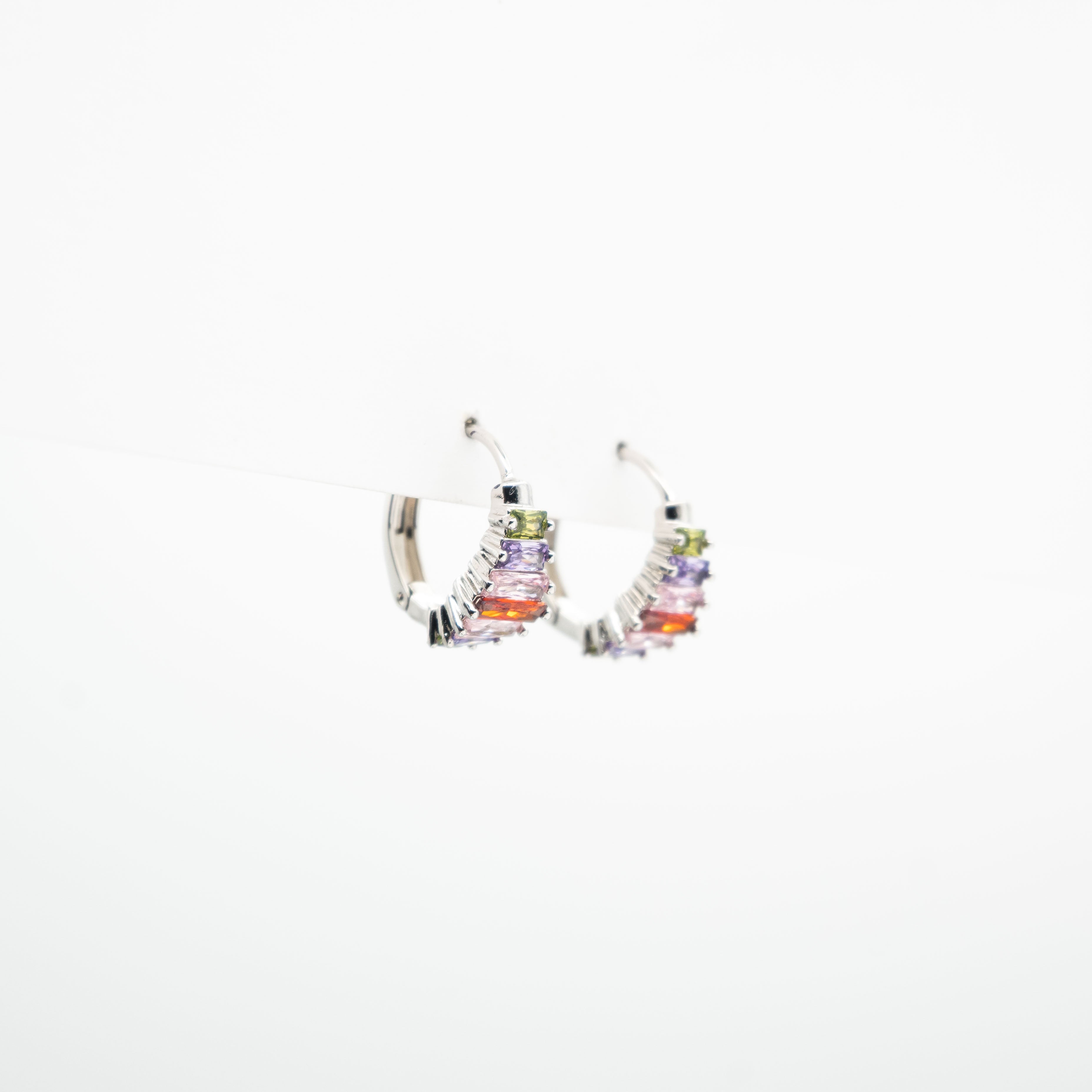 Aretes Con Circonia De Colores