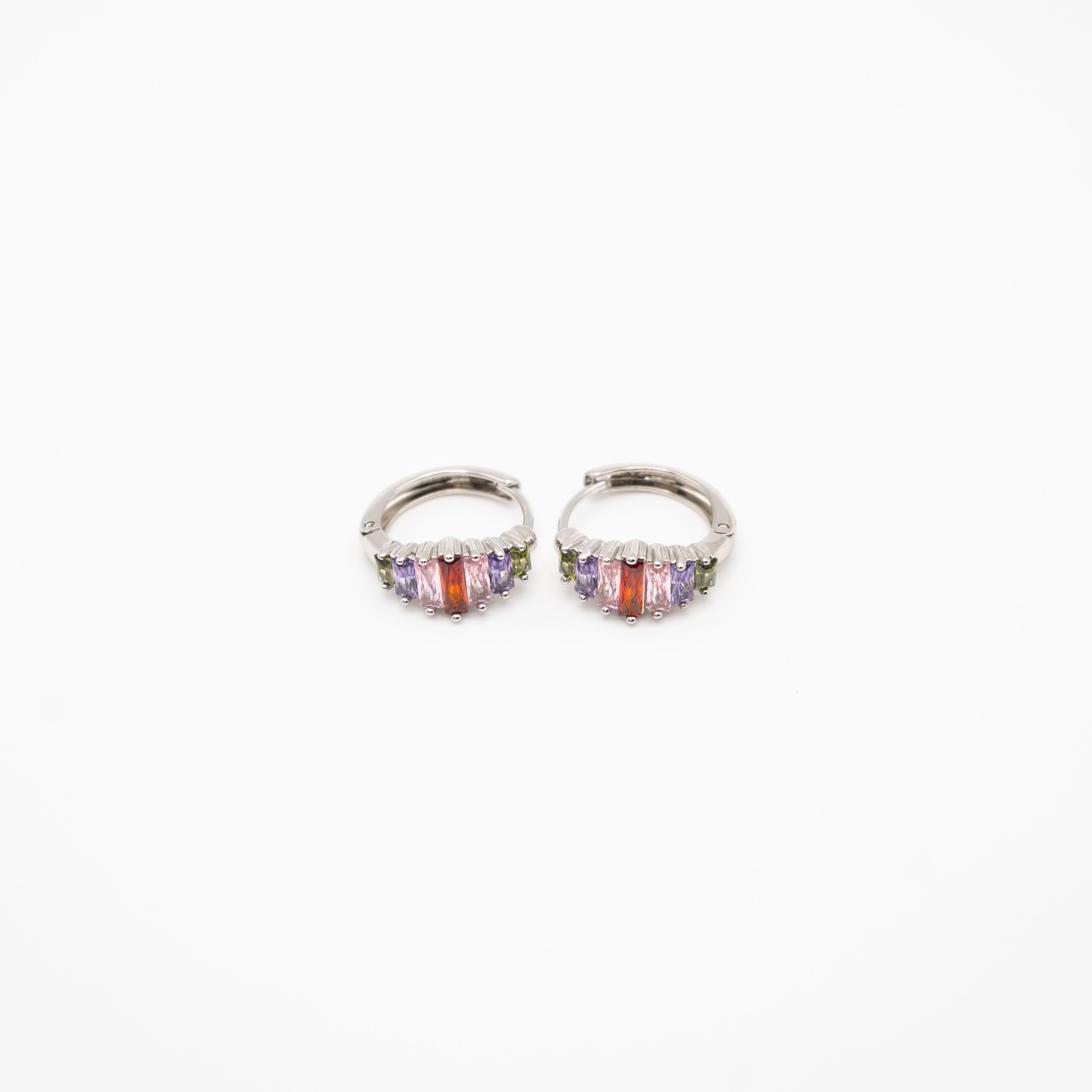Aretes Con Circonia De Colores