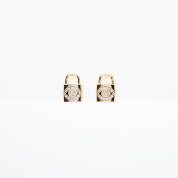 Aretes De Candado Y Ojos Strass