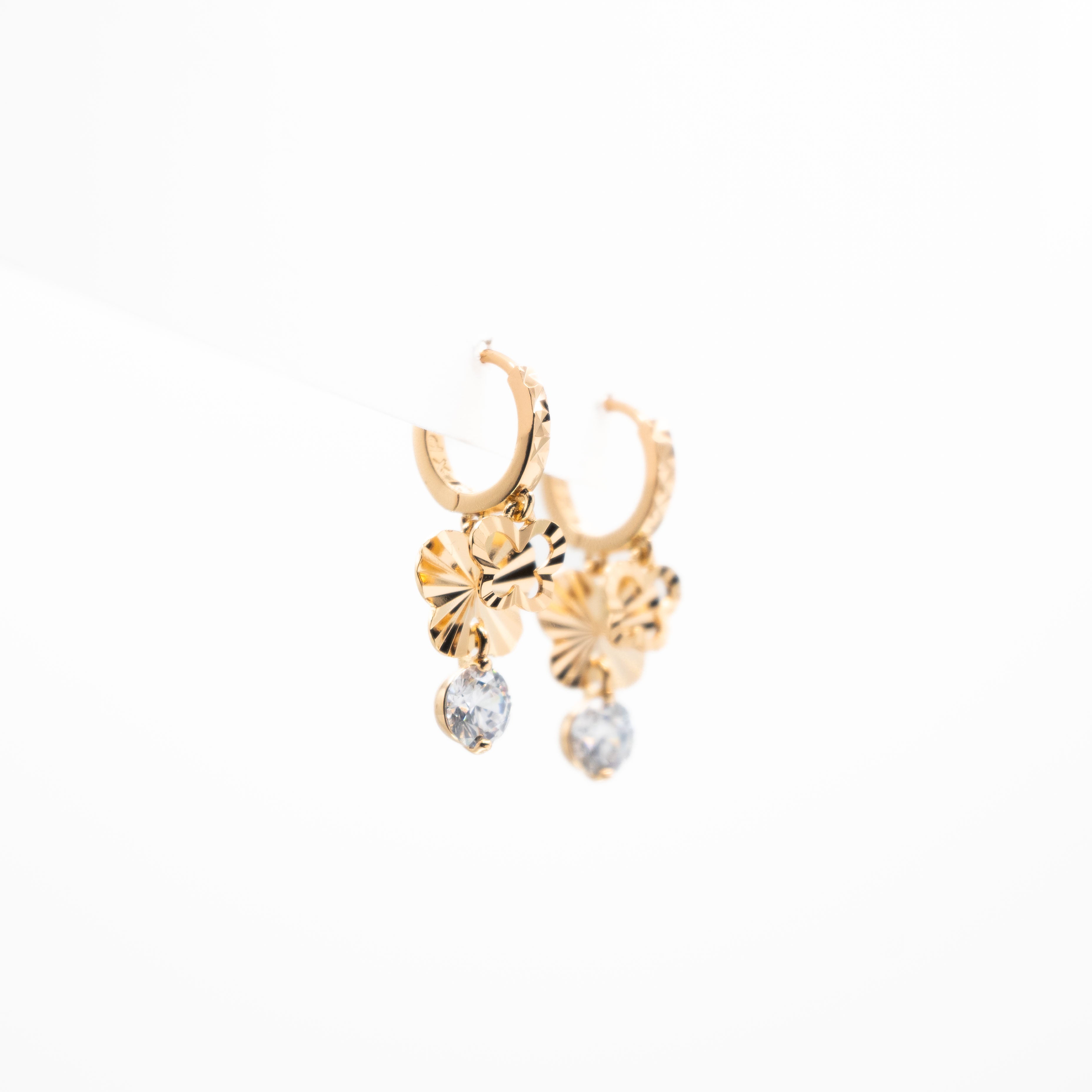 Aretes De Mariposa Con Cubic Zirconia