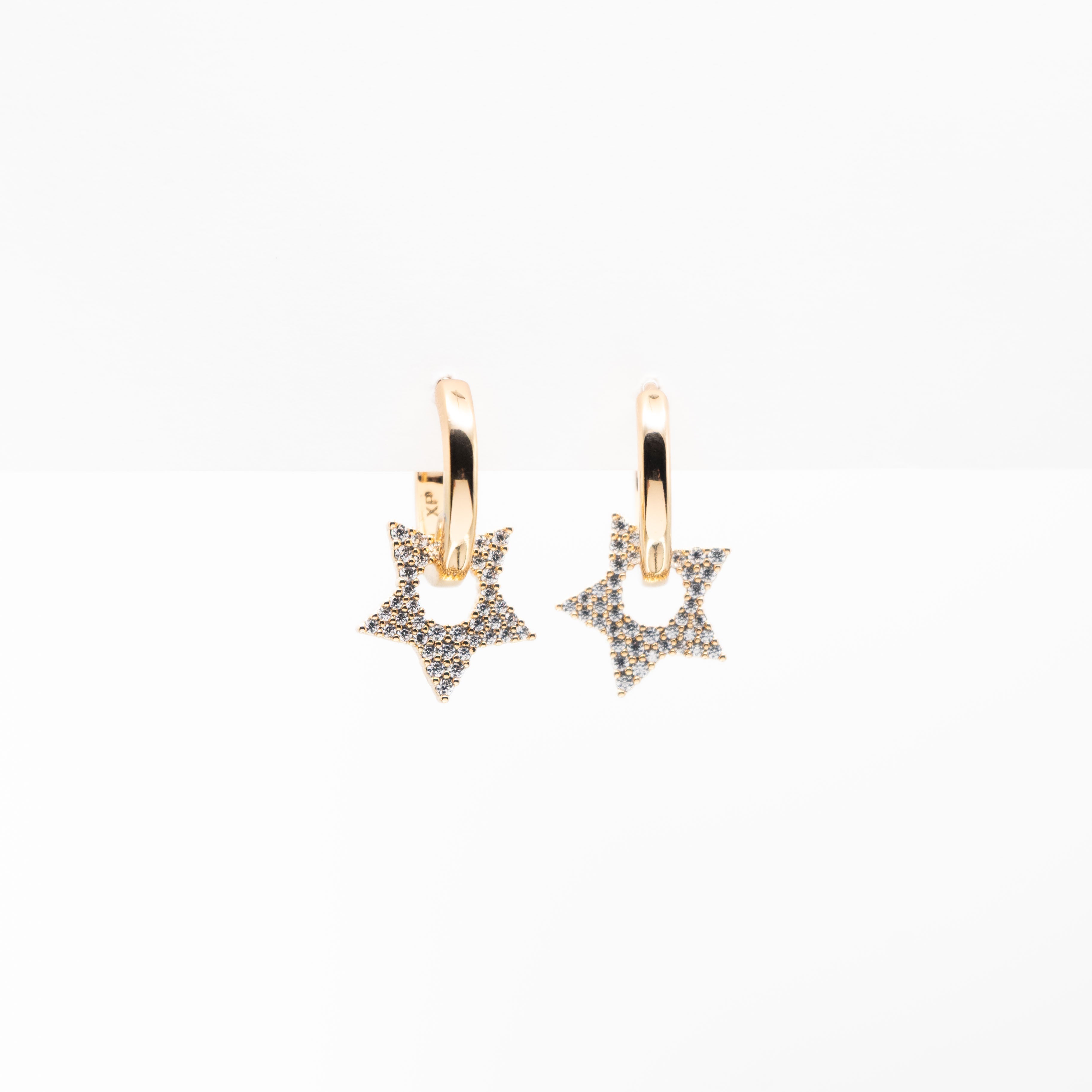 Aretes De Estrella Colgante Strass