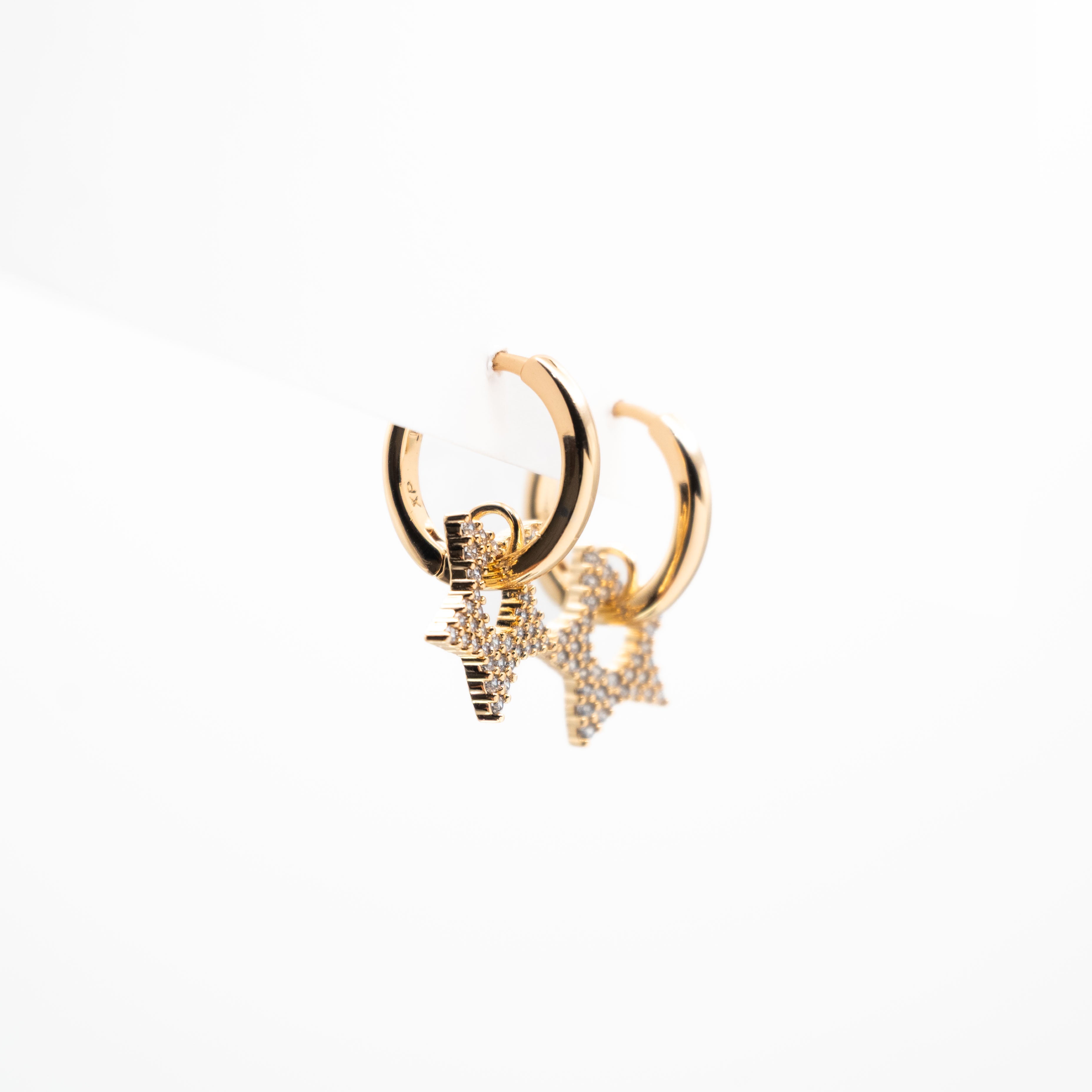 Aretes De Estrella Colgante Strass