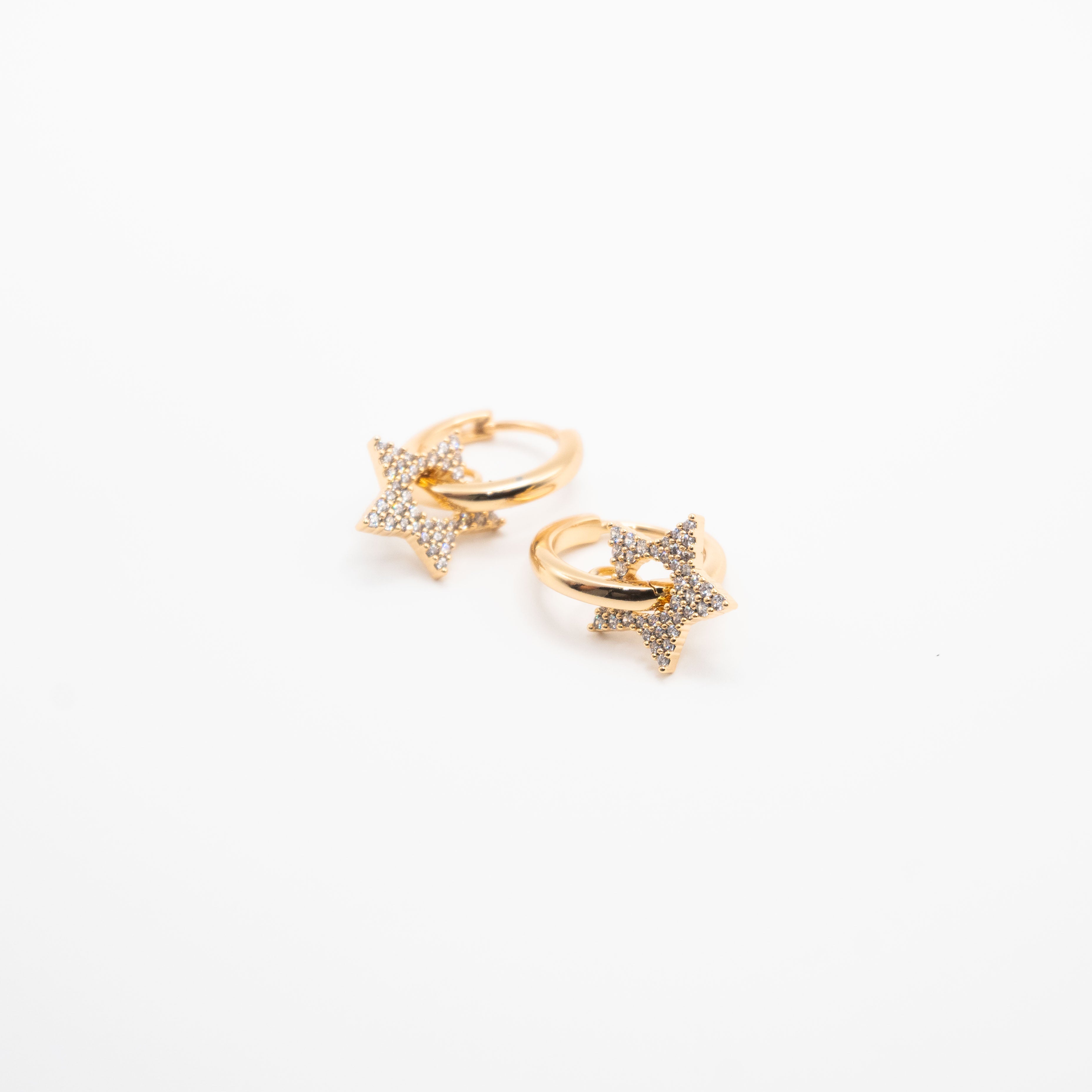 Aretes De Estrella Colgante Strass