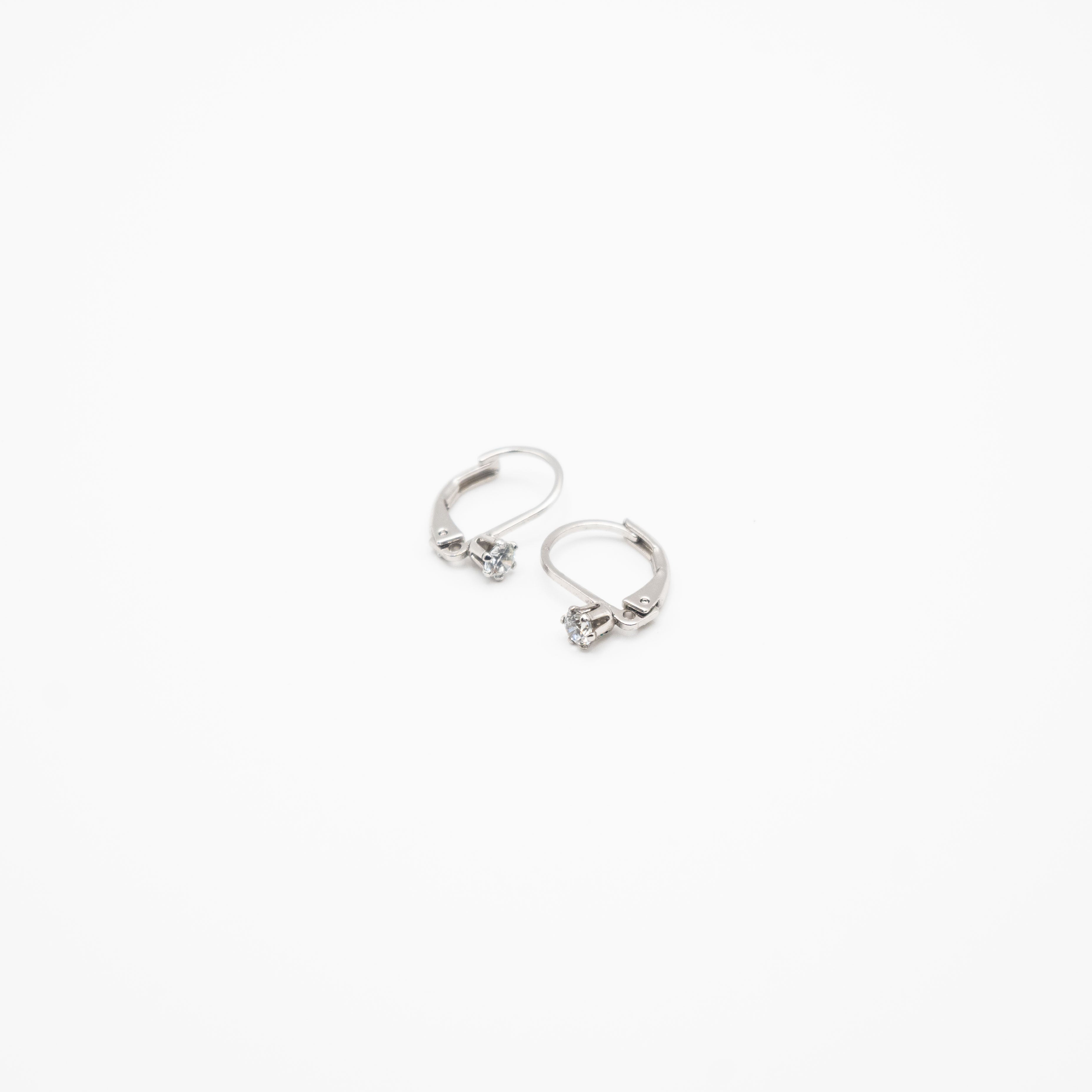 Aretes De Argolla Con Circonia