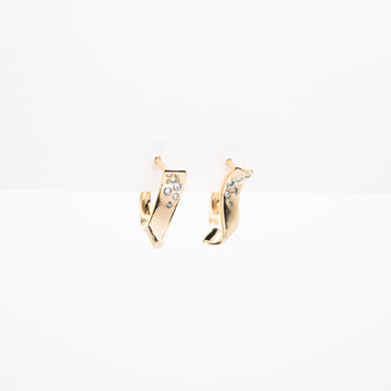 Aretes Curvos Con Strass