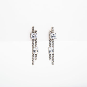 Aretes Con Strass Y Cubic Zirconia