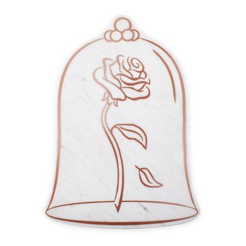 La Bella Y La Bestia Tabla De Quesos Cristal Rosa Encantada