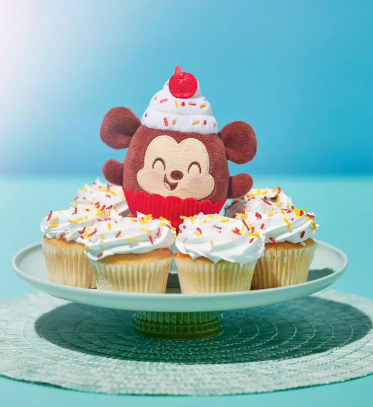 Mickey Mouse Chocolate-Sprinkled Cupcake Disney Munchlings Plush – Specialty Treats – Micro 4 3/4''