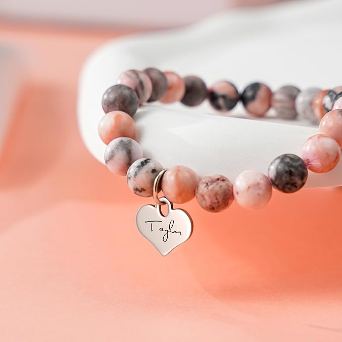 Pulsera Taylor Swift Piedra Rosa – Regalo de Cumpleaños para Mujeres