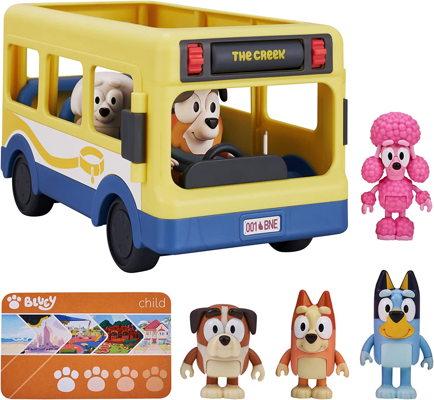 Bluey Bus + Mates Figura Accion Camion