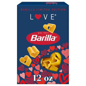 Barilla Edición Limitada Love Pasta, Pasta en Forma de Corazón No Transgénica Hecha con Sémola de Trigo Duro - Certificada Kosher, Caja de 12 oz