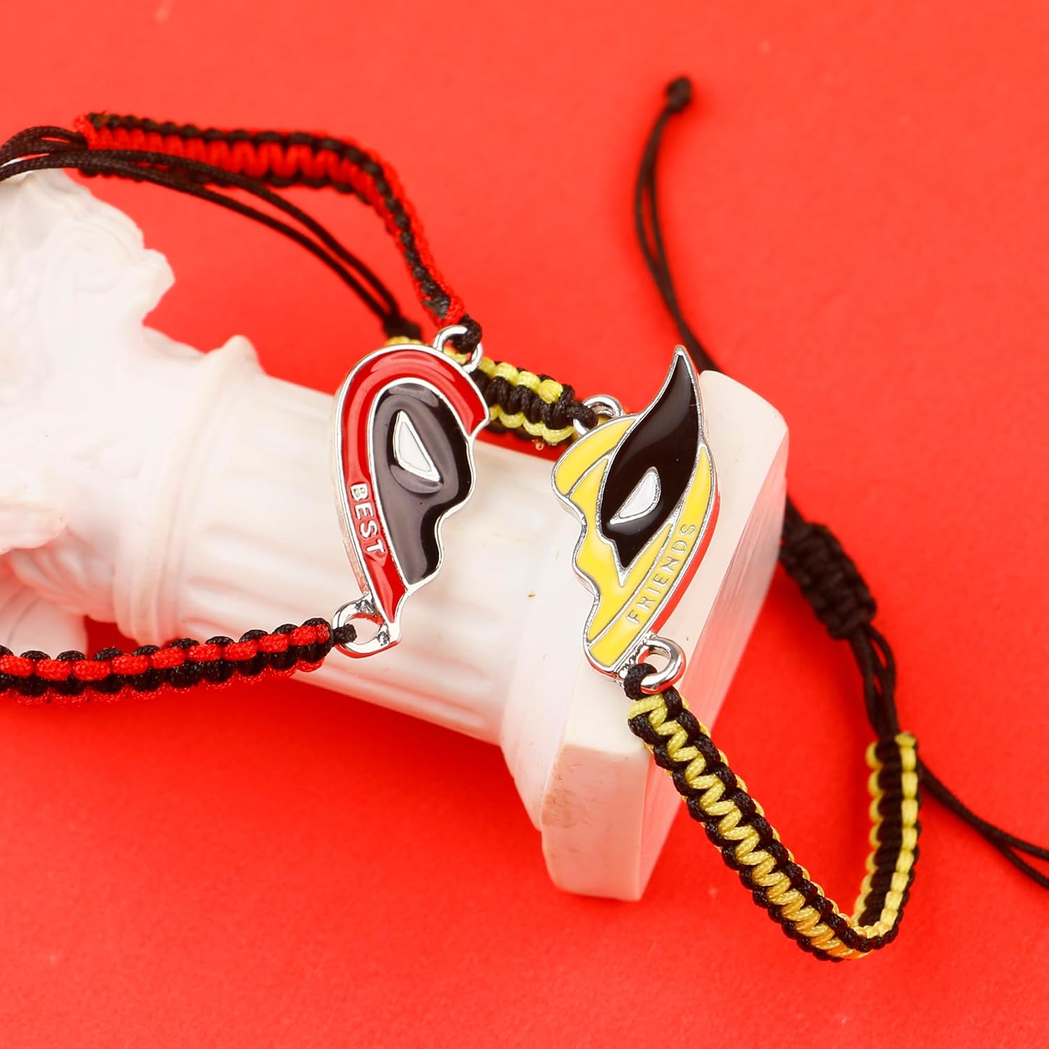 Deadpool Wolverine Set Brazaletes BFF Mejores Amigos