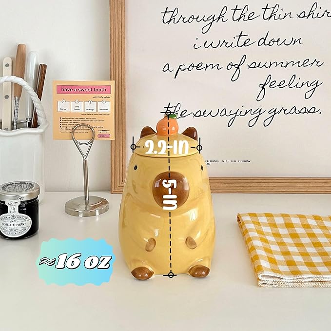 Taza Capybara con Tapa