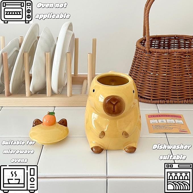 Taza Capybara con Tapa