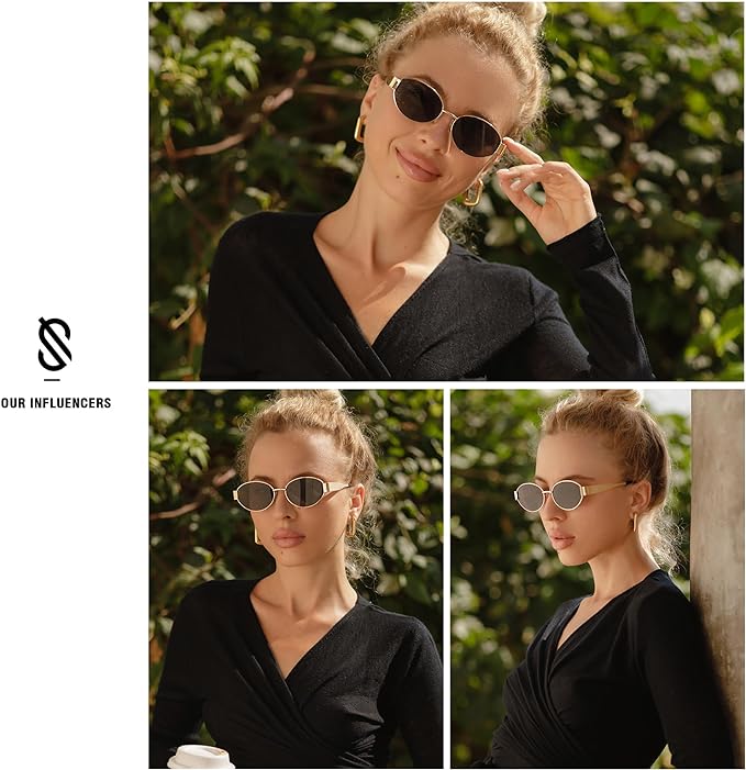 Lentes Retro Dorados Ovalado