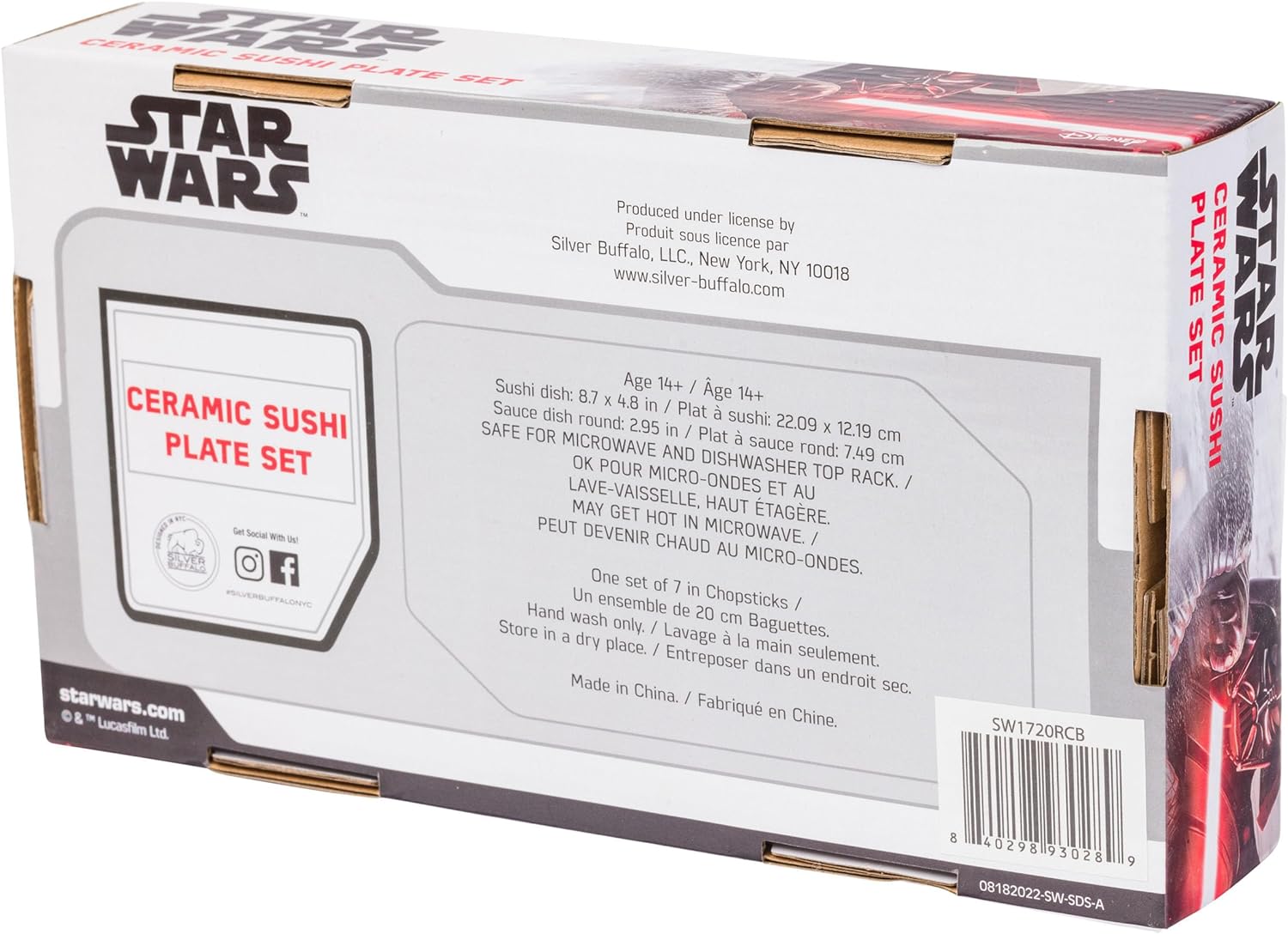 Star Wars Sushi Ceramica Con Palillos