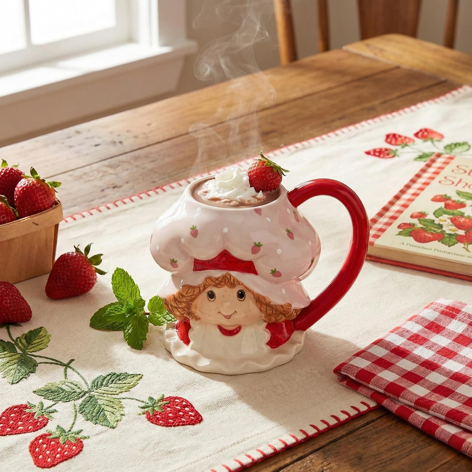 Rosita Fresita Taza Artesanal Rostro 3D