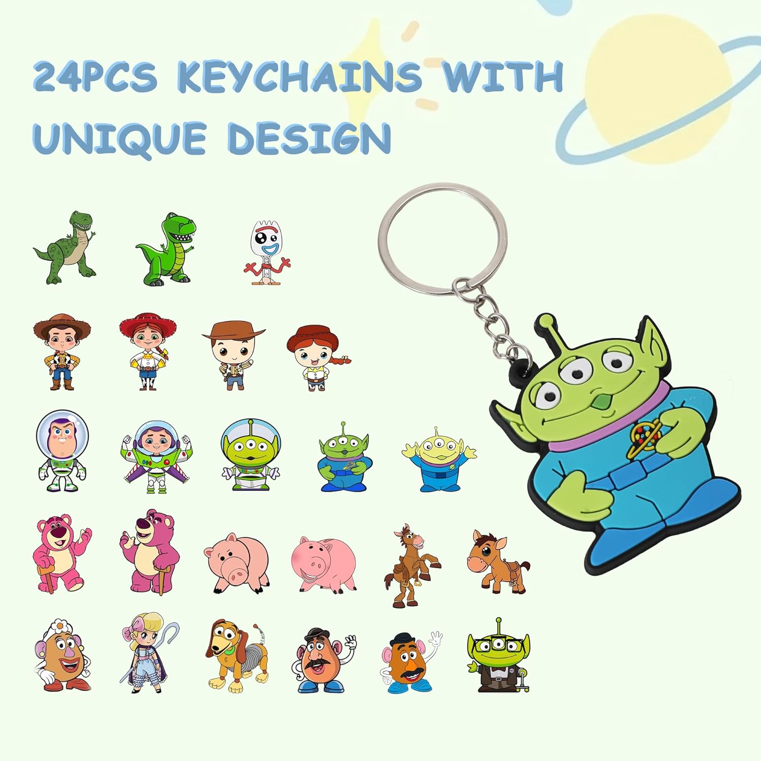 Toy Story Paquete De Llaveros Y Calcamonias 24 Llaveros Y 50 Calcamonias