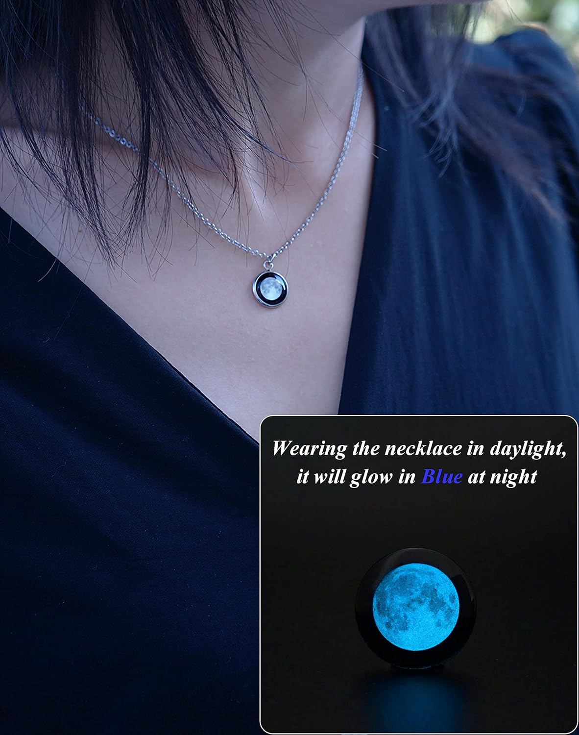 Collar Luna Fecha Especial Brilla Obscuridad