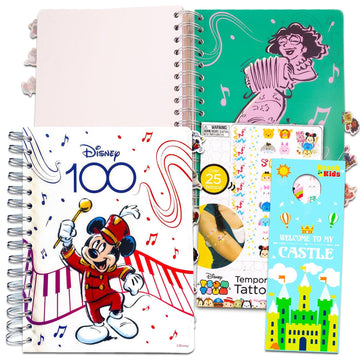 Cuaderno Disney 100 Años Con Separadores Y Calcamonias