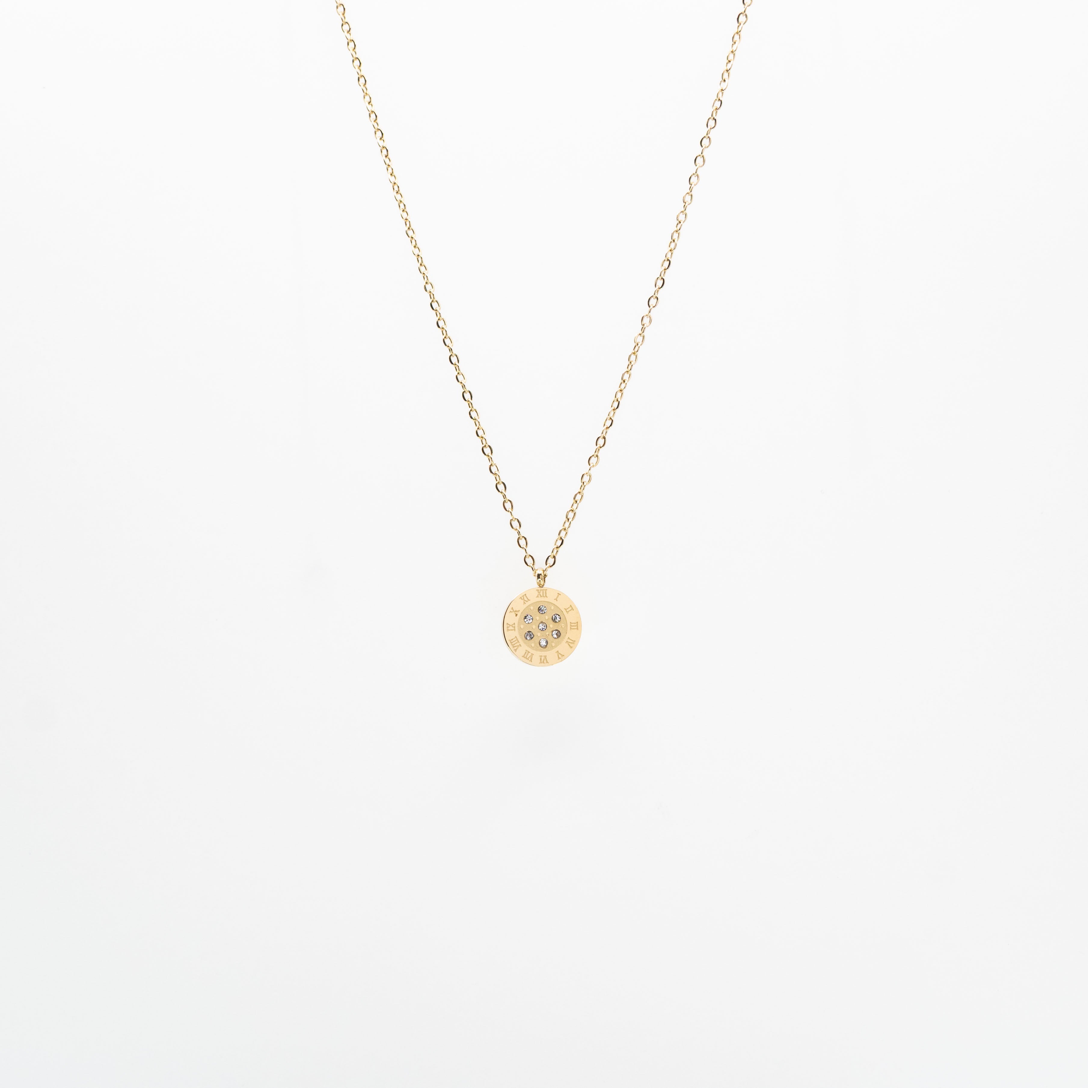 Collar Dije Reloj Strass