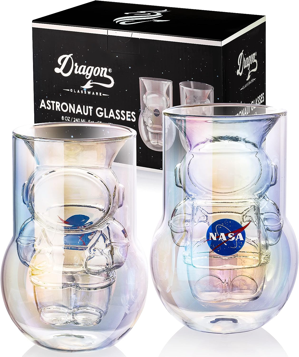 Nasa Vaso Cristal Astronauta