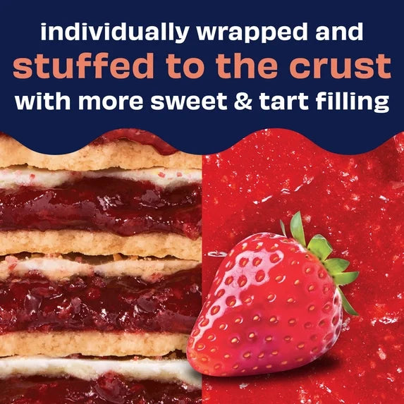 Pop-Tarts Pastelillos para Tostadora Súper Rellenos Sabor Fresa Blast, 50% Más Relleno, Estables en Estante, 10.9 oz (5 Unidades)