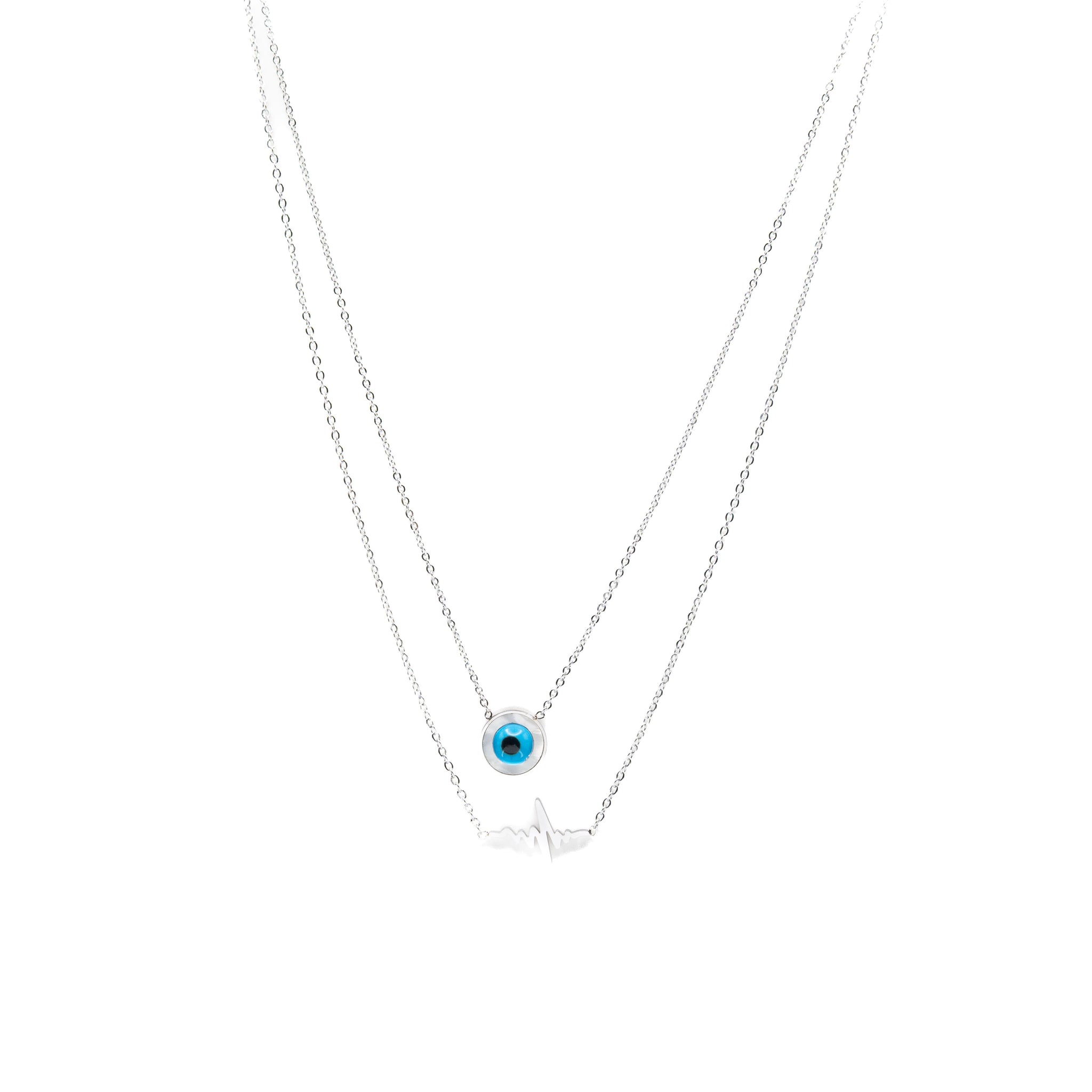 Collar Multicadena Ojo Y Latido