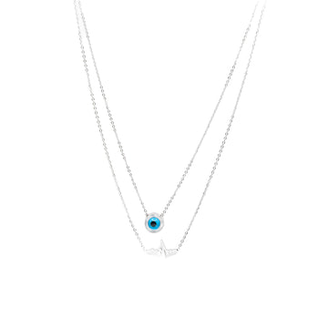 Collar Multicadena Ojo Y Latido