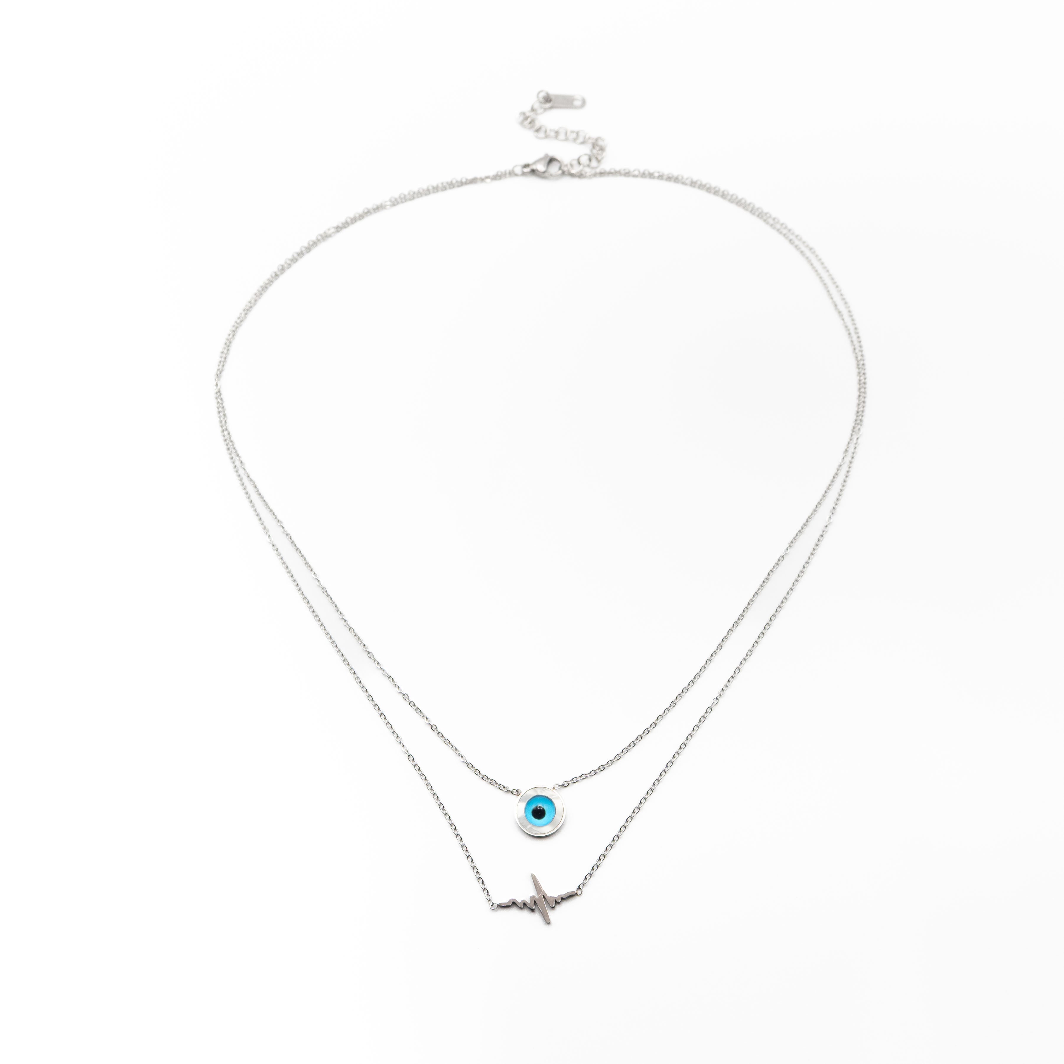 Collar Multicadena Ojo Y Latido