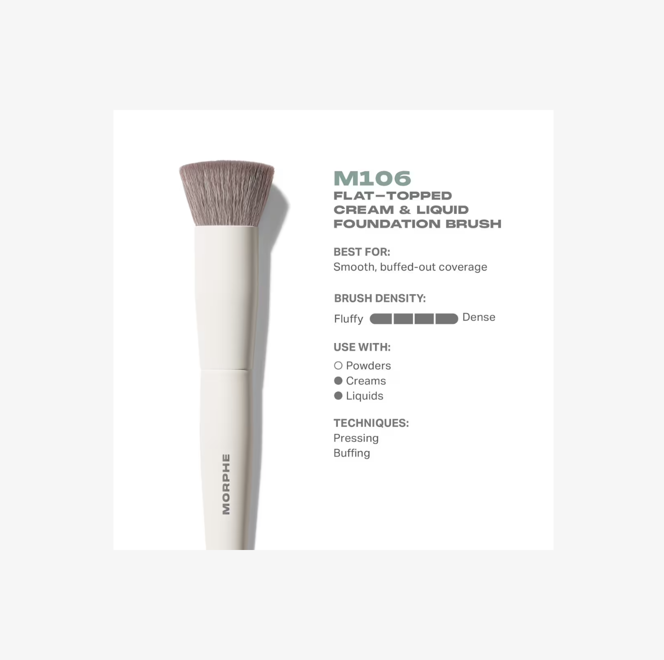 M106 Brocha de Base Plana para Productos en Crema y Líquidos