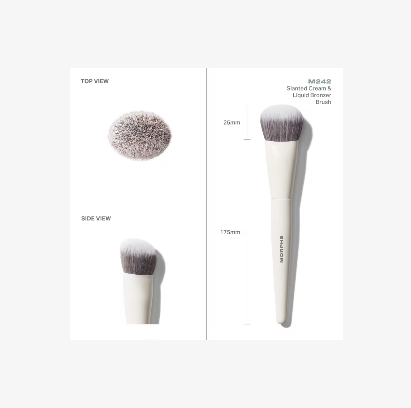 M242 Brocha Angular para Bronceador en Crema y Líquido