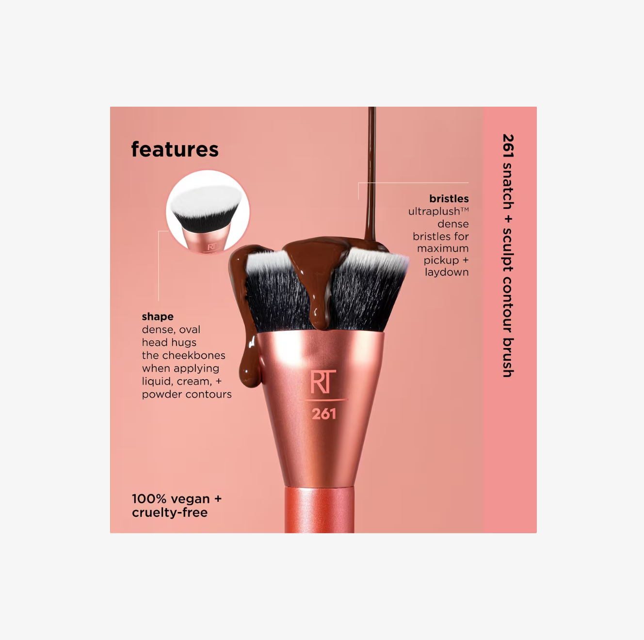 Brocha Real Techniques Snatch + Sculpt Contour Makeup Brush