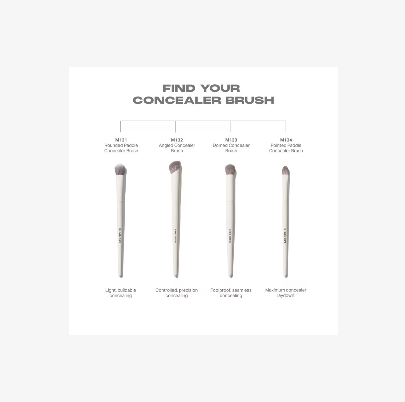 Brocha Morphe M131 Rounded Paddle Concealer Brush