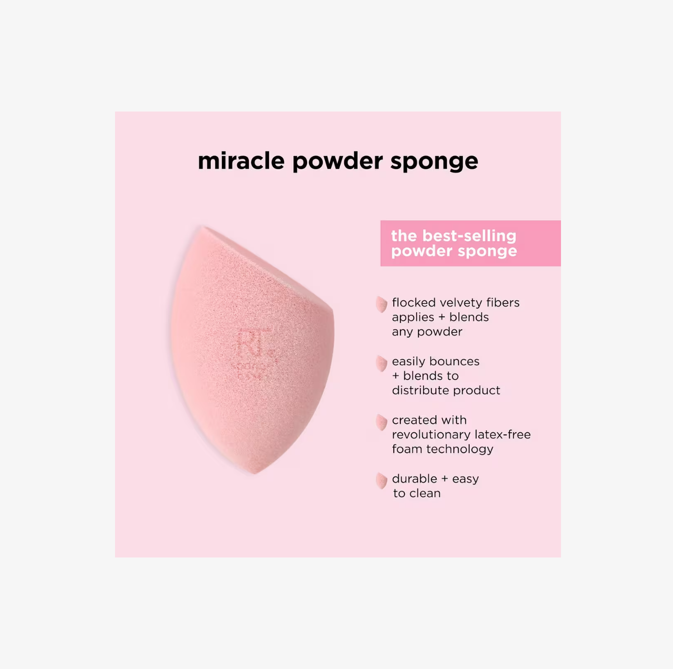 Miracle Powder Makeup Blending Sponge Real Techniques