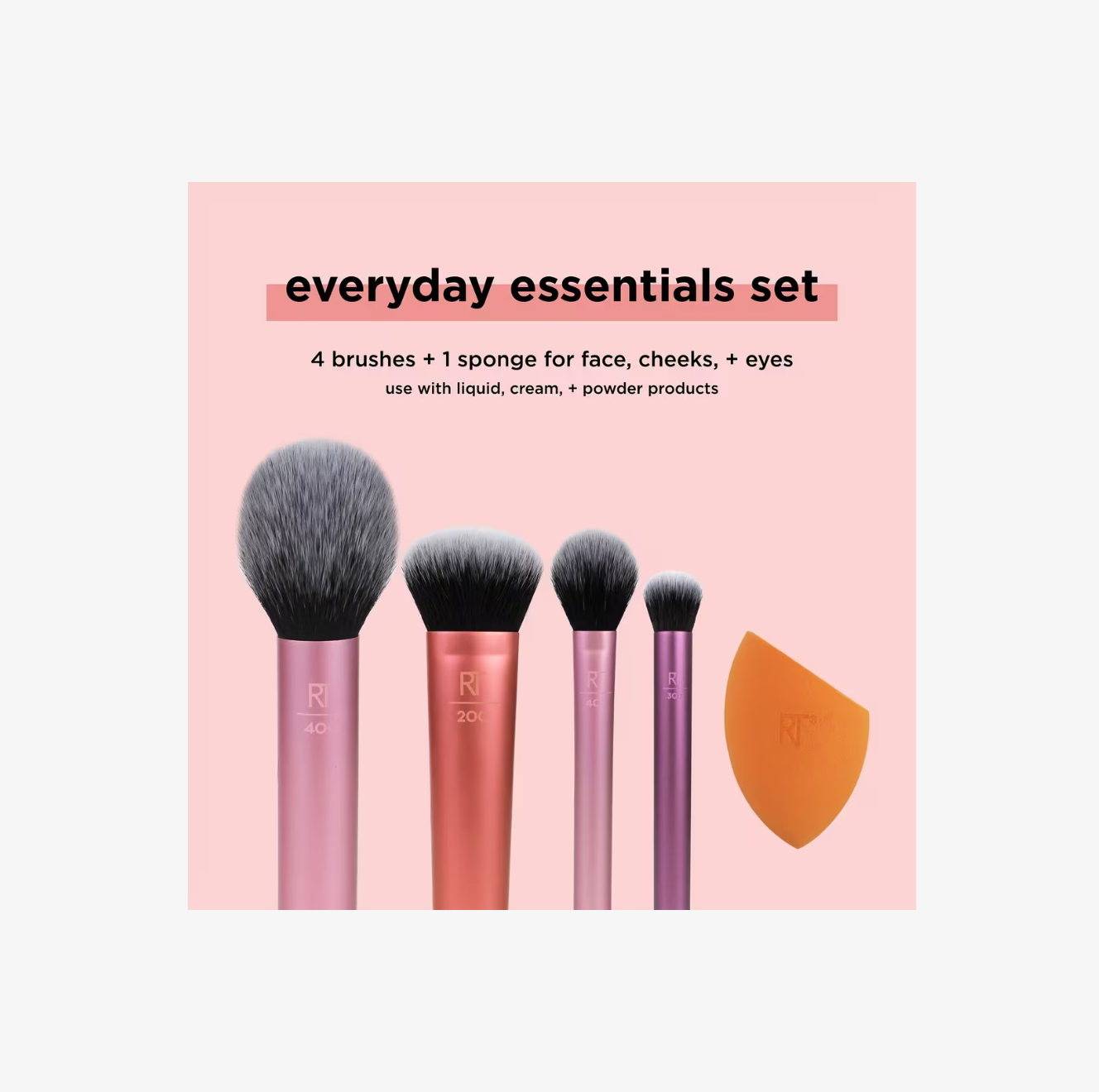 Set de Brochas y Esponja de Maquillaje Everyday Essentials